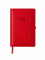 KALENDARZ KSIĄŻKOWY DZIENNY LUX KK‑B6DL –  CZERWONY (115 × 168 MM)