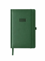 KALENDARZ KSIĄŻKOWY DZIENNY LUX KK‑B6DL –  ZIELONY (115 × 168 MM)