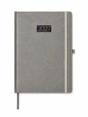 KALENDARZ KSIĄŻKOWY TYGODNIOWY LUX K‑A4TL –  SZARY (210 × 285 MM)