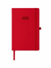 KALENDARZ KSIĄŻKOWY DZIENNY FLEX KK‑A5D F – CZERWONY (145 × 210 MM)