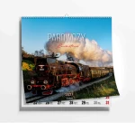 KD-36-KALENDARZ ŚCIENNY DUŻY PAROWOZY