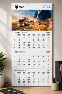 Kalendarz trójdzielny dla firmy