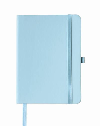 niebieski notes z gumką a6
