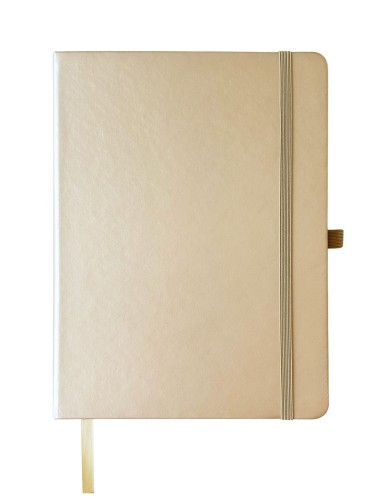notes a5 z gumką złoty