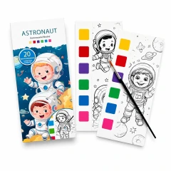 Kolorowanka wodna Astronauci V1