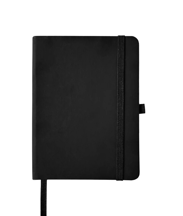 czarny notes a6 z gumką