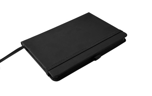 czarny notes a6 z gumką