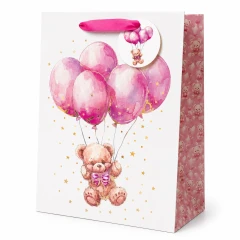 Torba prezentowa Miś z Balonami rozmiar M-(TCD-2 V3)