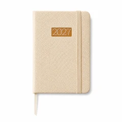 KALENDARZ KSIĄŻKOWY TYGODNIOWY LUX KK‑1 LUX – KREMOWY (80 × 110 MM)