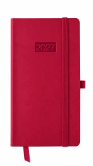 KALENDARZ KSIĄŻKOWY TYGODNIOWY DL FLEX KK‑DLTL FLEX – CZERWONY (95 × 175 MM)