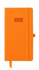 KALENDARZ KSIĄŻKOWY TYGODNIOWY DL FLEX KK‑DLTL FLEX – POMARAŃCZOWY (95 × 175 MM)