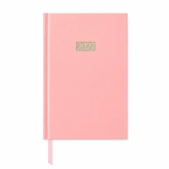 KALENDARZ KSIĄŻKOWY DZIENNY EKONOMICZNY KK‑A5DE – RÓŻOWY (145 × 210 MM)