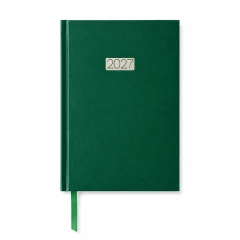 KALENDARZ KSIĄŻKOWY DZIENNY EKONOMICZNY KK‑A5DE – CIEMNY ZIELONY (145 × 210 MM)