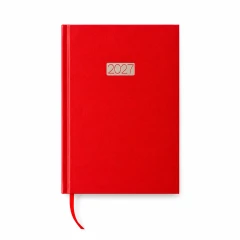 KALENDARZ KSIĄŻKOWY DZIENNY EKONOMICZNY KK‑A5DE – CZERWONY (145 × 210 MM)