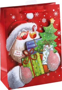 Torba prezentowa świąteczna 3D - rozmiar M